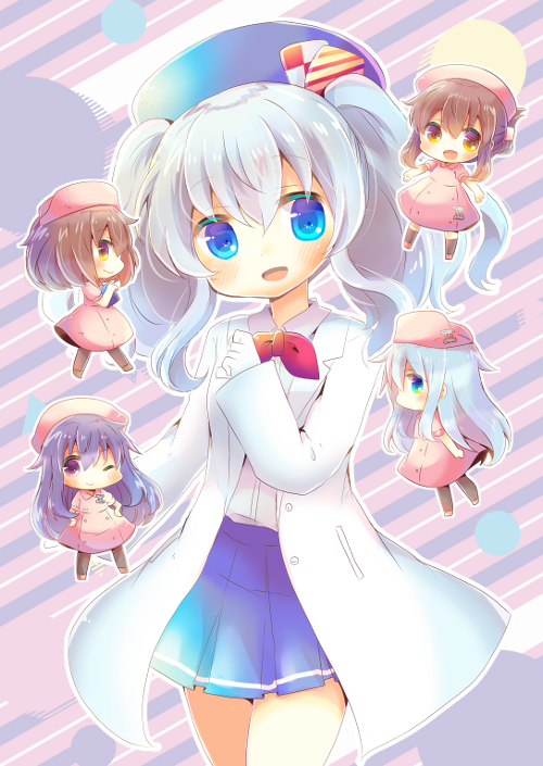 akatsuki (kancolle)+hibiki (kancolle)+ikazuchi (kancolle)+inazuma (kancolle)+kashima (kancolle)