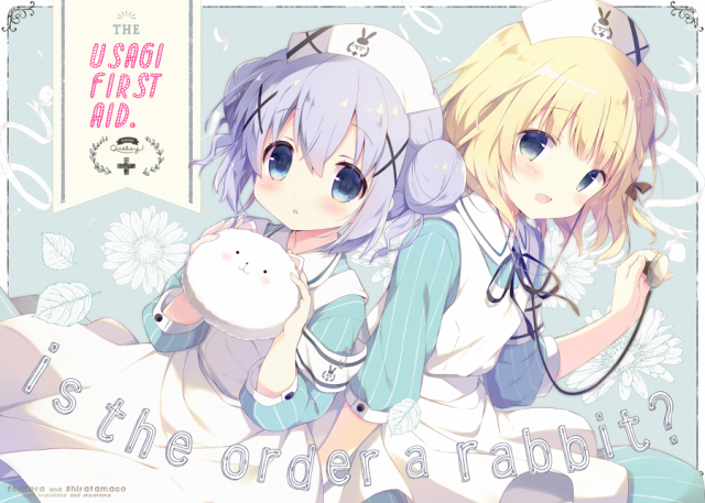 kafuu chino+kirima sharo+tippy (gochuumon wa usagi desuka )