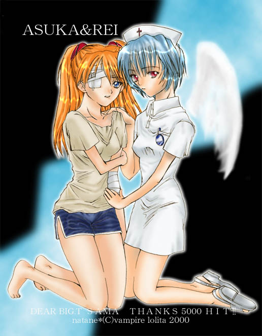 ayanami rei+soryu asuka langley