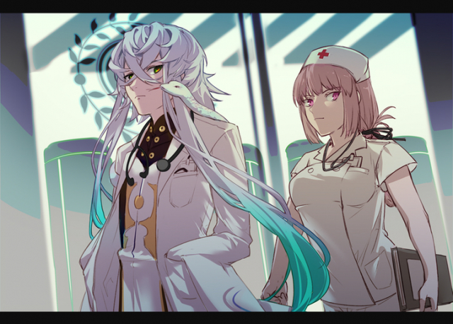 asclepius (fate grand order)+florence nightingale (fate grand order)