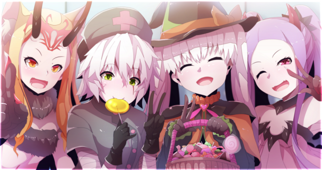 ibaraki douji (fate)+jack the ripper (fate apocrypha)+nursery rhyme (fate)+wu zetian (fate)