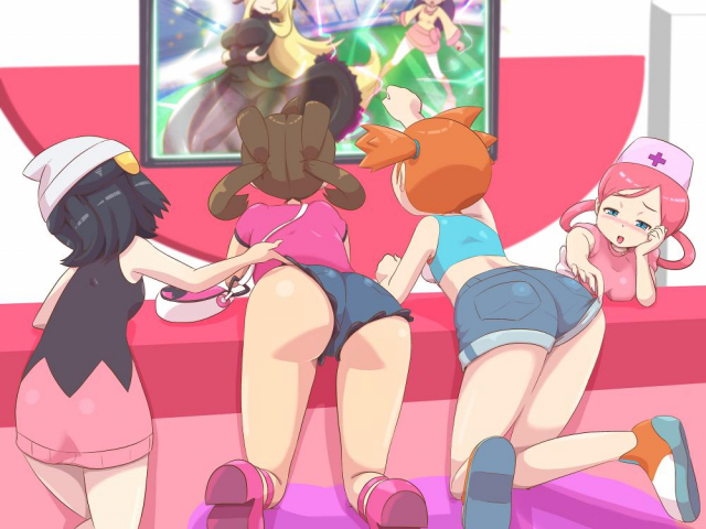 cynthia (pokemon)+dawn (pokemon)+iris (pokemon)+joy (pokemon)+misty (pokemon)+shauna (pokemon)