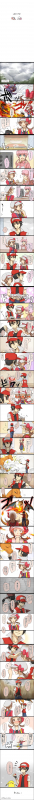 charizard+houndoom+joy (pokemon)+lyra (pokemon)+pikachu+red (pokemon)+sneasel