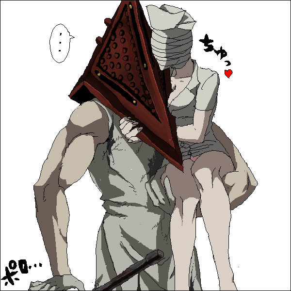 bubble head nurse+nurse (silent hill)+pyramid head