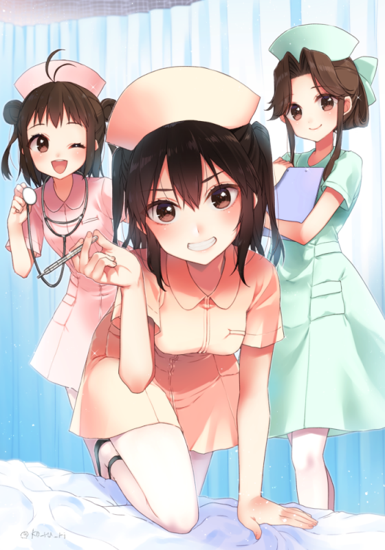 jintsuu (kantai collection)+naka (kantai collection)+sendai (kantai collection)