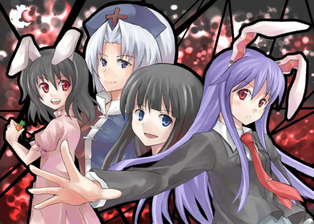 reisen udongein inaba+houraisan kaguya+inaba tewi+yagokoro eirin