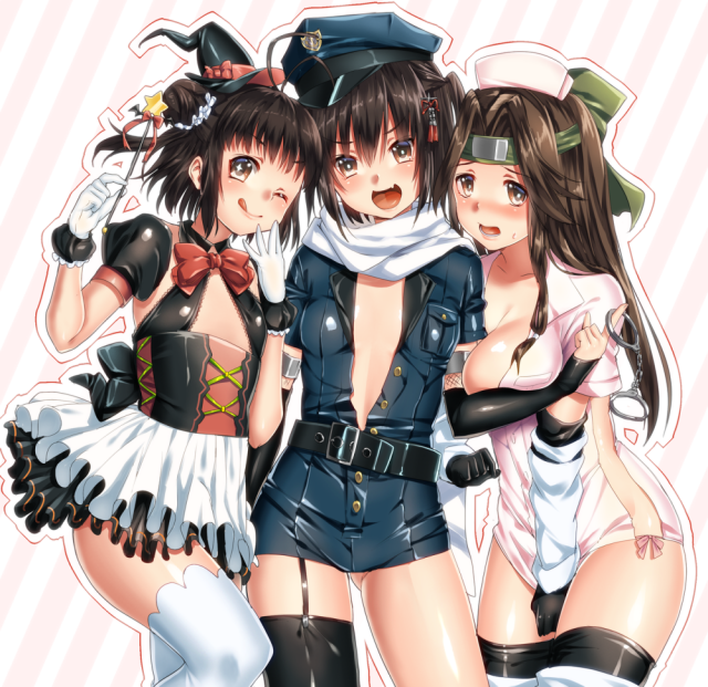 jintsuu (kantai collection)+naka (kantai collection)+sendai (kantai collection)