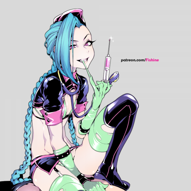 jinx (league of legends)+trick or treatment