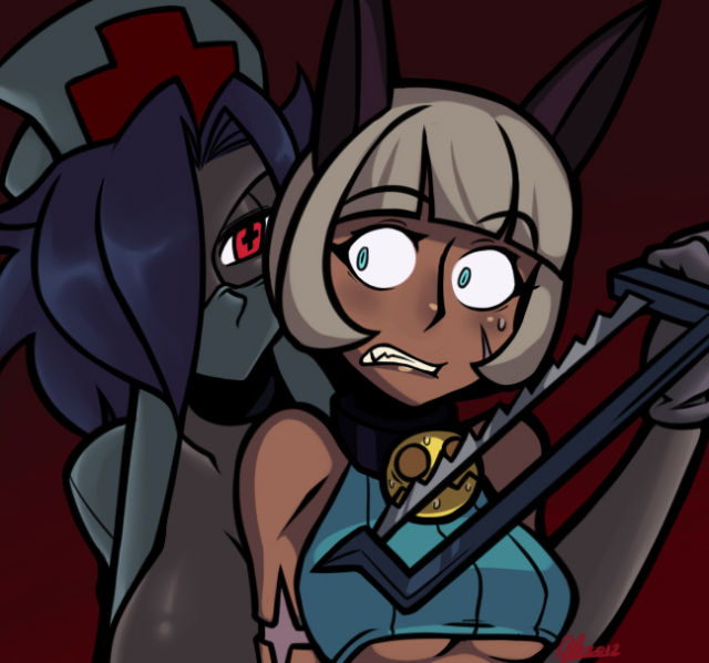 ms. fortune (skullgirls)+valentine (skullgirls)