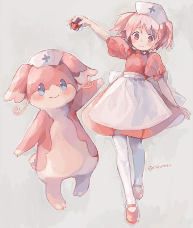 audino+joy (pokemon)+kaname madoka