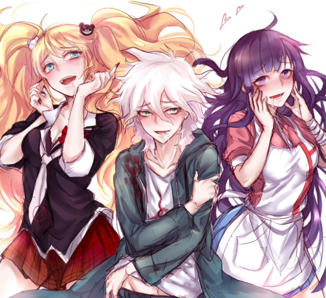 enoshima junko+komaeda nagito+tsumiki mikan