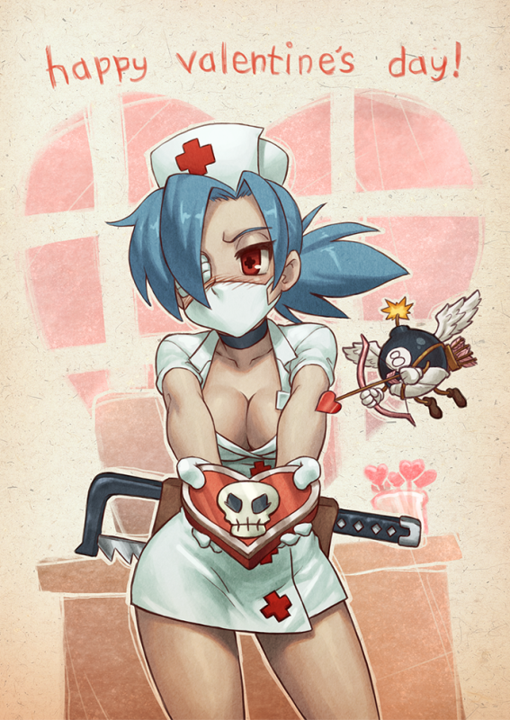 cupid+george the bomb+valentine (skullgirls)