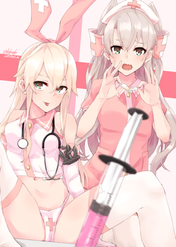 amatsukaze (kancolle)+shimakaze (kancolle)