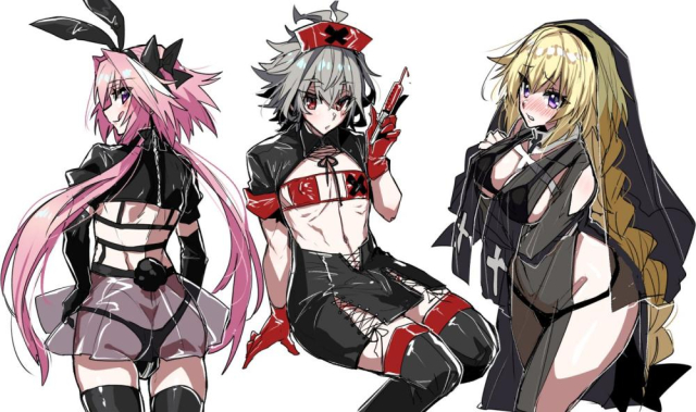 astolfo (saber) (fate)+jeanne d'arc (fate)+jeanne d'arc (fate) (all)+sieg (fate)