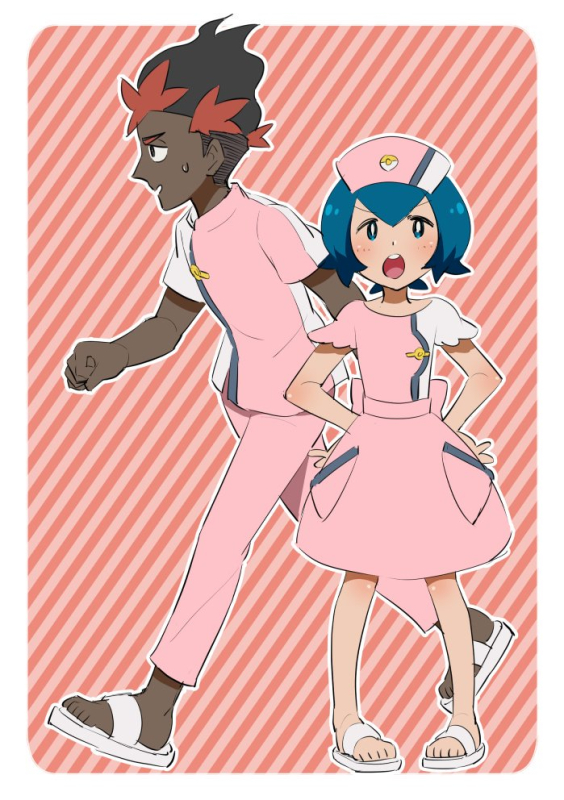 kiawe (pokemon)+lana (pokemon)