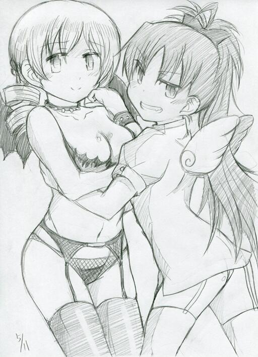 sakura kyouko+tomoe mami