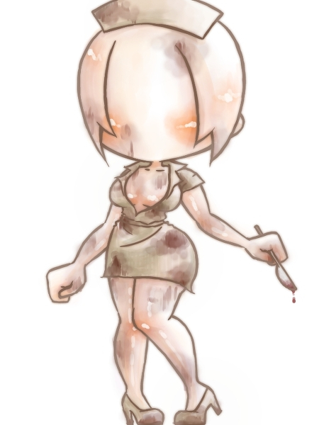 bubble head nurse+nurse (silent hill)