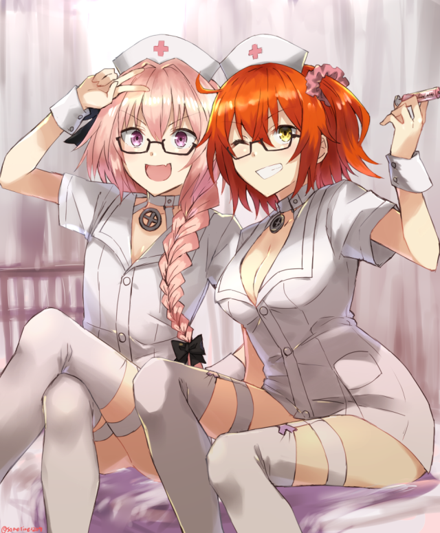 astolfo (fate)+fujimaru ritsuka (female)