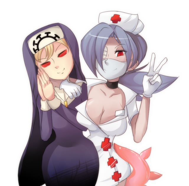 double (skullgirls)+valentine (skullgirls)