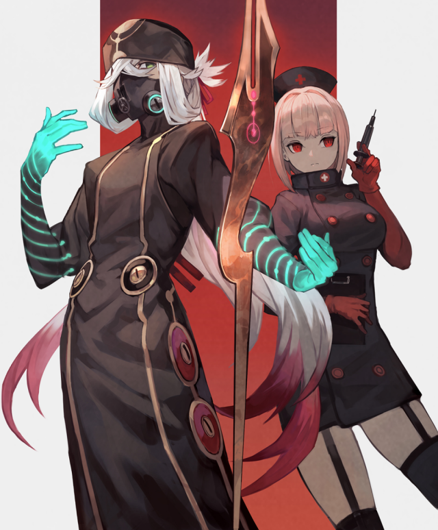 asclepius (fate grand order)+florence nightingale (fate grand order)