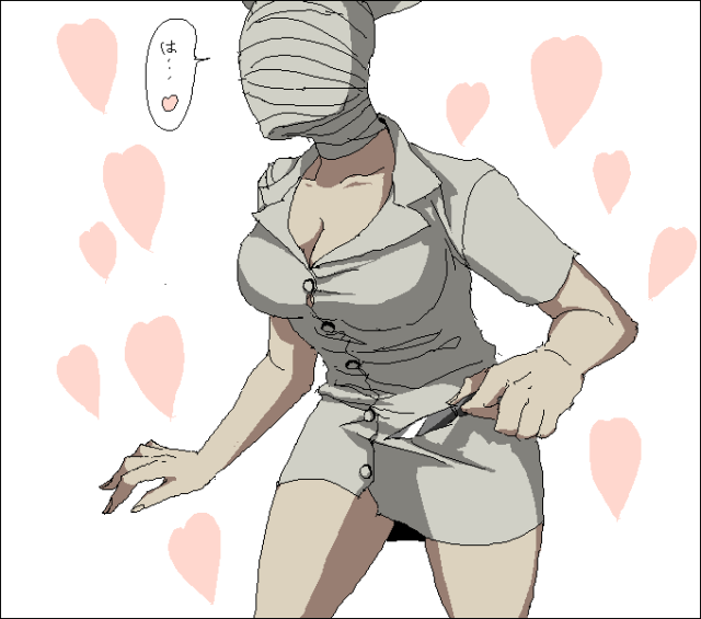 bubble head nurse+nurse (silent hill)