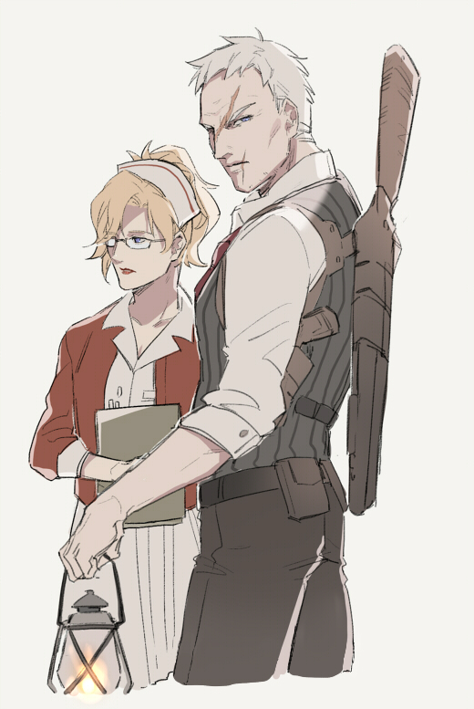 mercy (overwatch)+soldier 76 (overwatch)