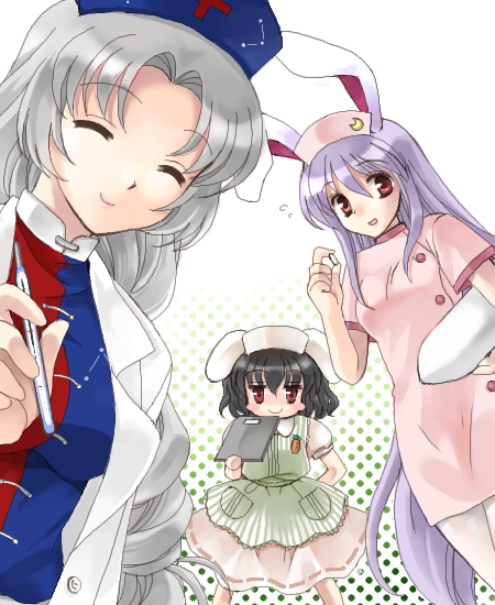 inaba tewi+reisen udongein inaba+yagokoro eirin