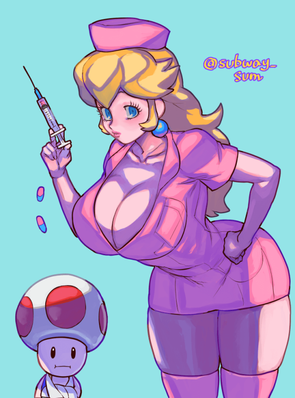 princess peach+toad (mario)