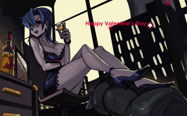 peacock (skullgirls)+valentine (skullgirls)