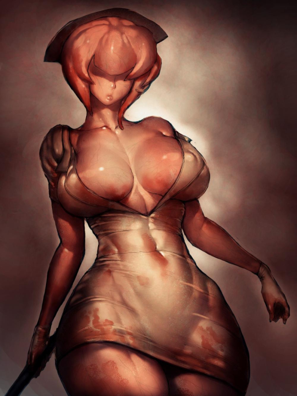 bubble head nurse+nurse (silent hill)