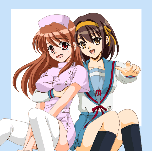 asahina mikuru+suzumiya haruhi