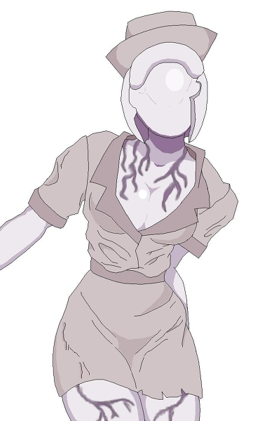 bubble head nurse+nurse (silent hill)