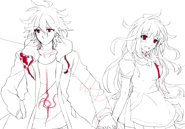 komaeda nagito+tsumiki mikan