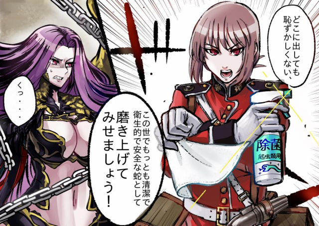 florence nightingale (fate grand order)+gorgon (fate)+rider