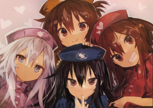 akatsuki (kancolle)+hibiki (kancolle)+ikazuchi (kancolle)+inazuma (kancolle)