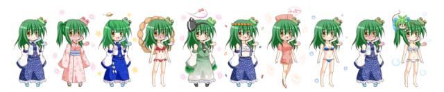 kochiya sanae+konpaku youmu+konpaku youmu (ghost)