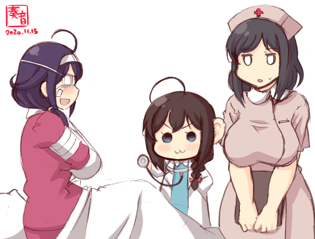 ryuuhou (kancolle)+shigure (kancolle)+taigei (kancolle)+yamashiro (kancolle)