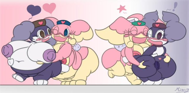 audino+indeedee+original character+pok�mon (species)