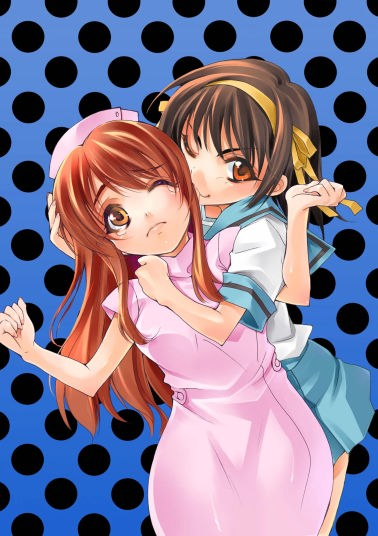 asahina mikuru+suzumiya haruhi