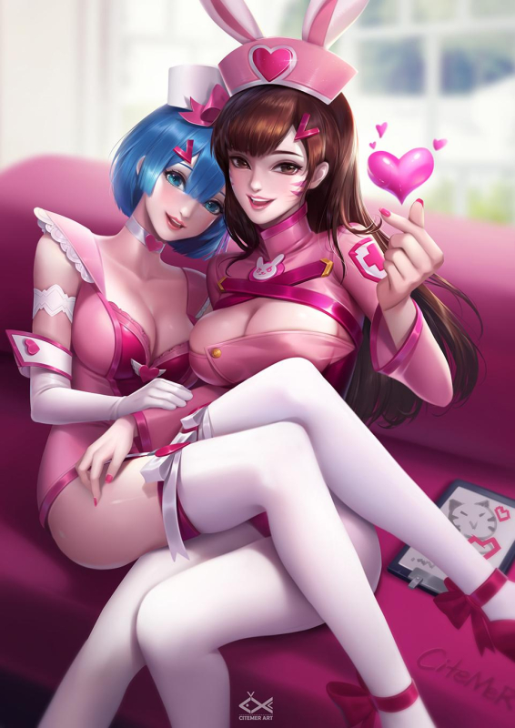 d.va (overwatch)+rem (re zero)