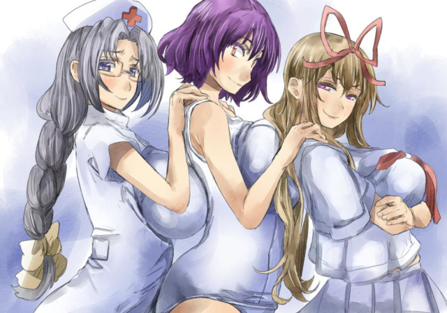 yagokoro eirin+yakumo yukari+yasaka kanako